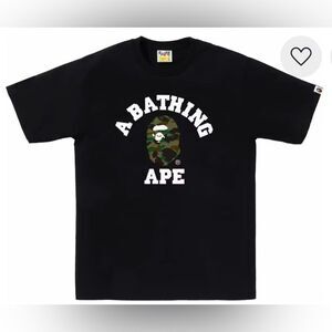 BAPE 1st Camo College Tee black/green Large NWT in packaging‎